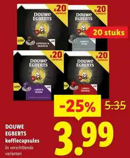 Lidl Douwe Egberts Koffiecapsules aanbieding
