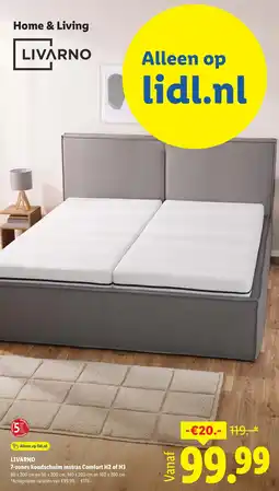 Lidl Livarno 7-zones koudschuim matras Comfort H2 of H3 aanbieding