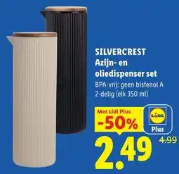 Lidl Silvercrest Azijn en oliedispenser set aanbieding
