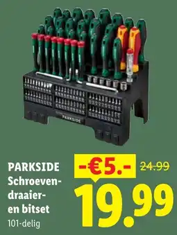 Lidl Parkside Schroevendraaier en Bitset aanbieding