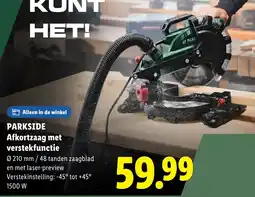Lidl Parkside Afkortzaag met Verstekfunctie aanbieding