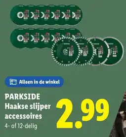 Lidl Parkside Haakse slijper accessoires aanbieding