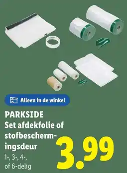 Lidl Parkside Set afdekfolie of stofbescherm- ingsdeur aanbieding