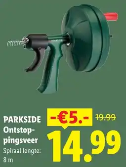 Lidl Parkside Ontstoppingsveer aanbieding