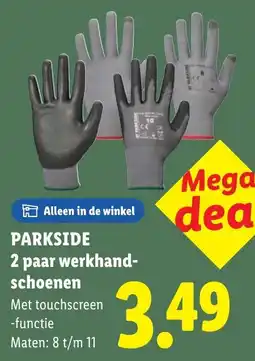 Lidl Parkside 2 paar Werkhandschoenen aanbieding