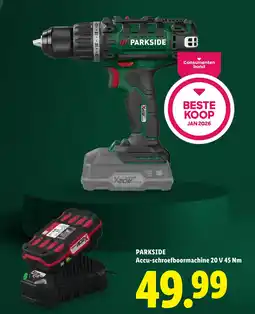 Lidl Parkside Accu-schroefboormachine 20 V 45 Nm aanbieding