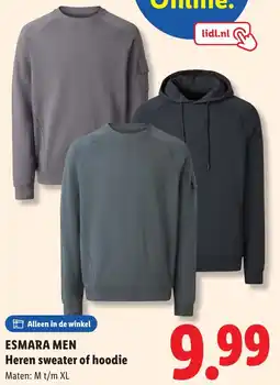 Lidl Esmara Men Heren Sweater of Hoodie aanbieding