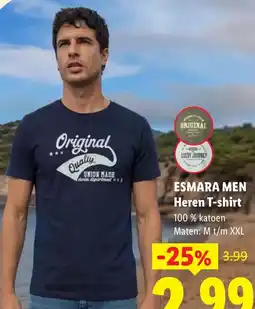 Lidl Esmara Men Heren T-Shirt aanbieding