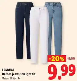 Lidl Esmara Dames Jeans Straight Fit aanbieding