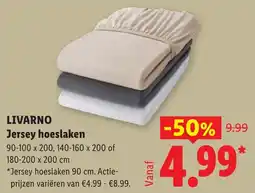 Lidl Livarno Jersey hoeslaken aanbieding