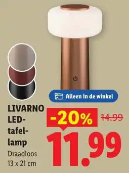 Lidl Livarno Led- Tafellamp aanbieding