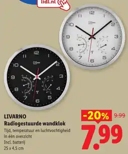 Lidl Livarno Radiogestuurde wandklok aanbieding