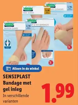 Lidl Sensiplast Bandage met Gel Inleg aanbieding