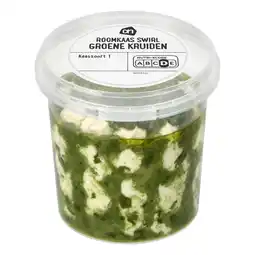 Albert Heijn AH Roomkaas swirl groene kruiden aanbieding