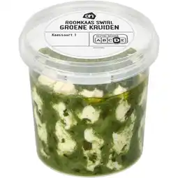 Albert Heijn AH Roomkaas swirl groene kruiden aanbieding