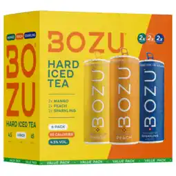 Albert Heijn Bozu Hard iced tea 6-pack aanbieding