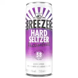 Albert Heijn Breezer Hard seltzer passionfruit aanbieding