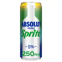 Albert Heijn Absolut Vodka sprite aanbieding