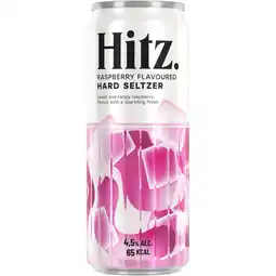 Albert Heijn Hitz Hard seltzer raspberry flavoured aanbieding