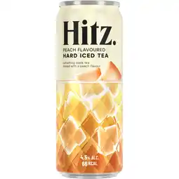 Albert Heijn Hitz Hard iced tea peach flavoured aanbieding
