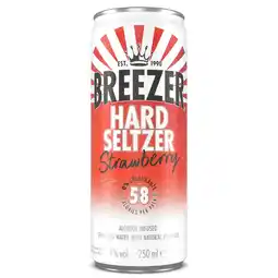 Albert Heijn Breezer Hard seltzer strawberry aanbieding