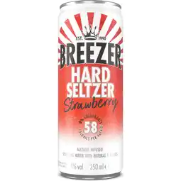 Albert Heijn Breezer Hard seltzer strawberry aanbieding