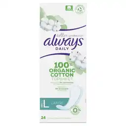Albert Heijn Always Daily 100% organic pantyliners large aanbieding
