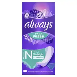 Albert Heijn Always Daily fresh slim flexistyle 0% perfume aanbieding