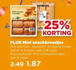 PLUS Plus mini snackbroodjes aanbieding