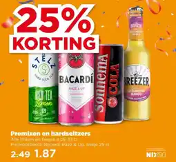PLUS Premixen en hardseltzers aanbieding