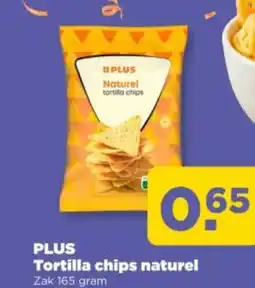 PLUS Plus Tortilla chips naturel aanbieding