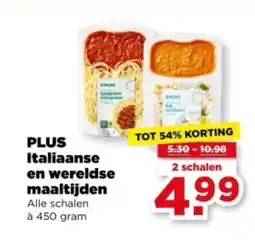 PLUS PLUS Italiaanse en wereldse maaltijden aanbieding