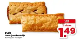 PLUS Plus Saucijzenbroodje aanbieding