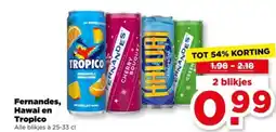 PLUS Fernandes, Hawai en Tropico aanbieding