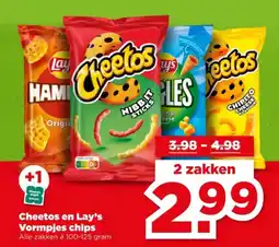 PLUS Cheetos en Lay's Vormpjes chips aanbieding
