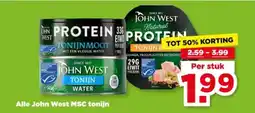 PLUS Alle John West MSC tonijn aanbieding