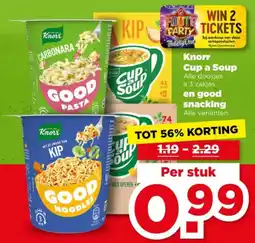 PLUS Knorr Cup a Soup en good snacking aanbieding