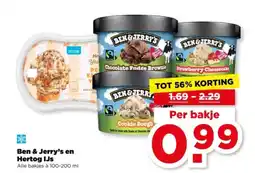 PLUS Ben & Jerry's en Hertog IJs aanbieding