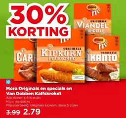 PLUS Mora Originals en specials en Van Dobben Kalfskroket aanbieding