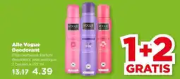 PLUS Alle Vogue Deodorant aanbieding