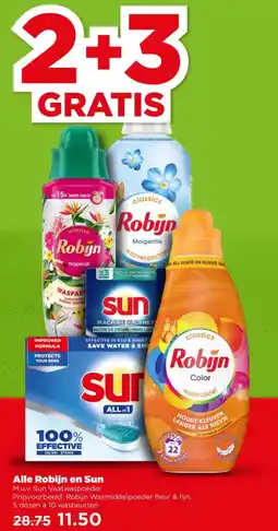 PLUS Alle Robijn en Sun aanbieding