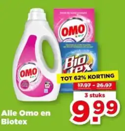 PLUS Alle Omo en Biotex aanbieding