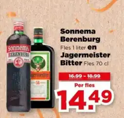 PLUS Sonnema Berenburg en Jagermeister Bitter aanbieding