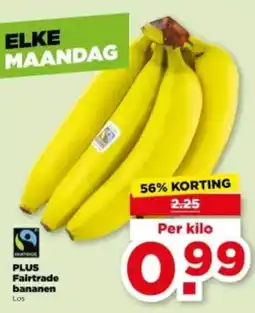 PLUS Plus Fairtrade bananen aanbieding