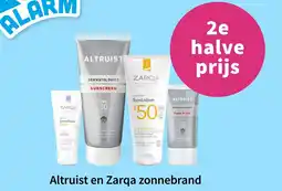 Plein.nl Altruist en Zarqa zonnebrand aanbieding