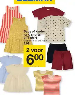 Zeeman Baby of kinder jurk, shorts aanbieding