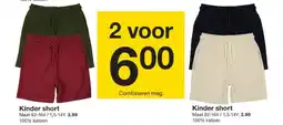 Zeeman Kinder short aanbieding