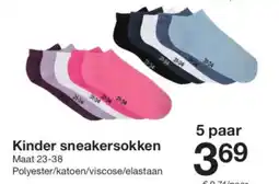Zeeman Kinder sneakersokken aanbieding