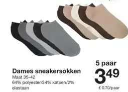 Zeeman Dames sneakersokken aanbieding