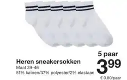 Zeeman Heren sneakersokken aanbieding